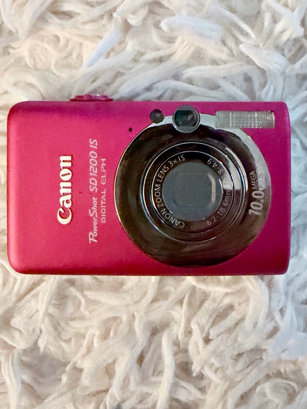 🩷 Canon Compact DigiCam PowerShot SD1200 IS (CCD - Vintage - Y2K Pink - Tested)